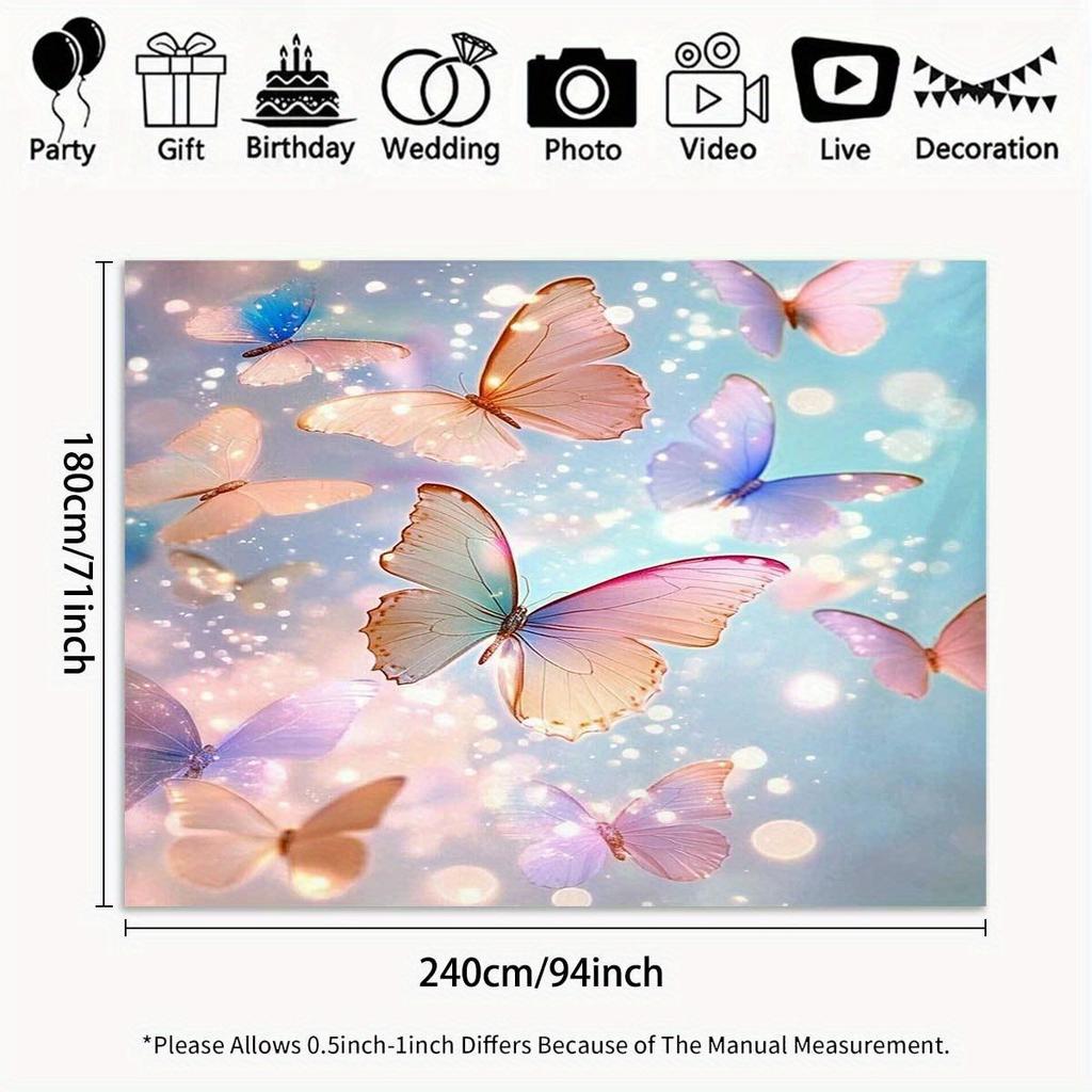 2D flat background cloth - butterfly landscape pattern photography background screen multifunctional home decoration