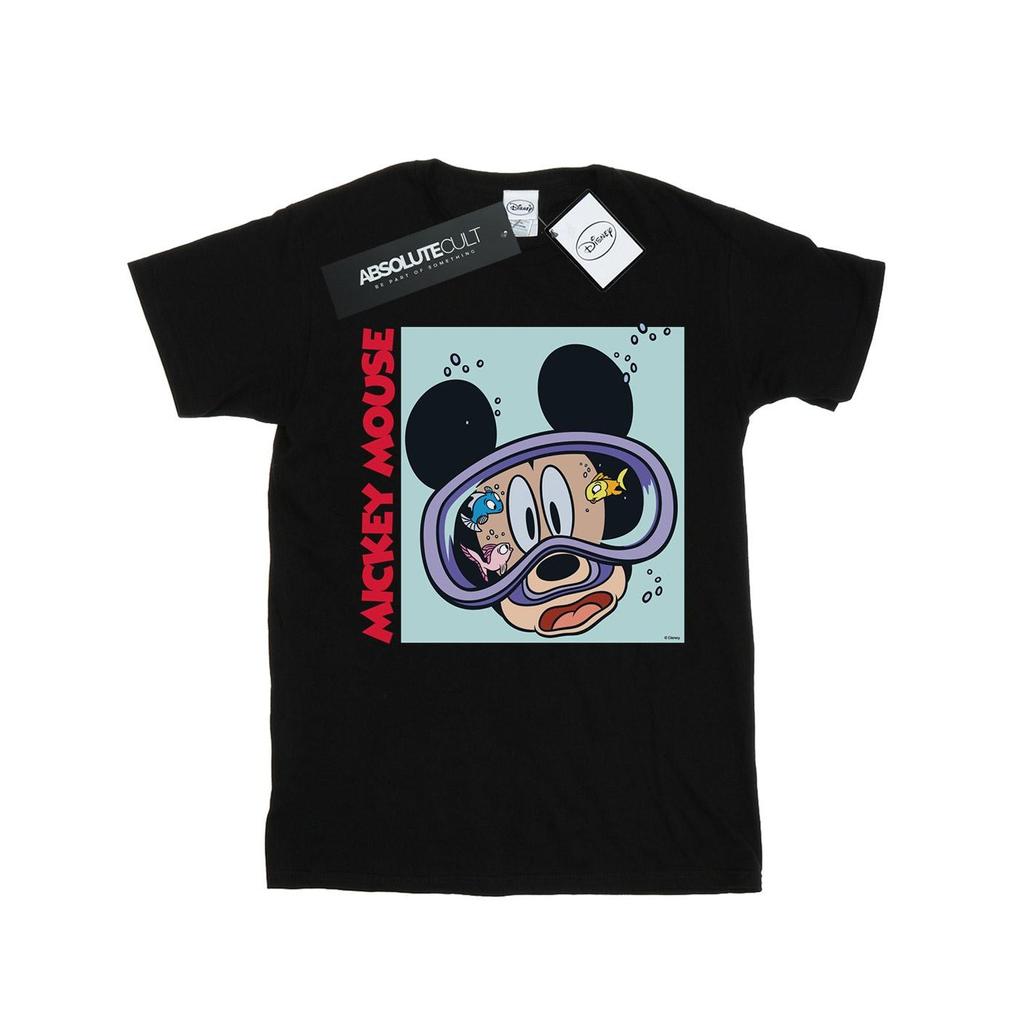 Disney Mens Mickey Mouse Under Water T-Shirt