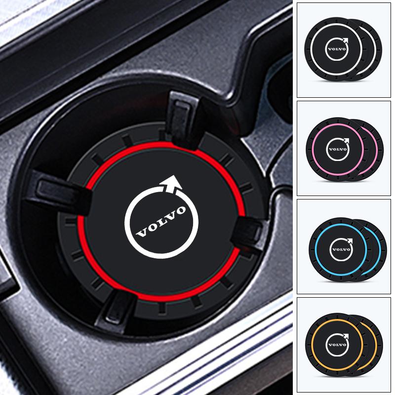 xvrsc3 2PCS Available in Multiple Colors Silicone material Water Coaster For Volvo C30 T6 XC90 XC60 S60 C70 XC40 S80 S40 AWD V90 S90