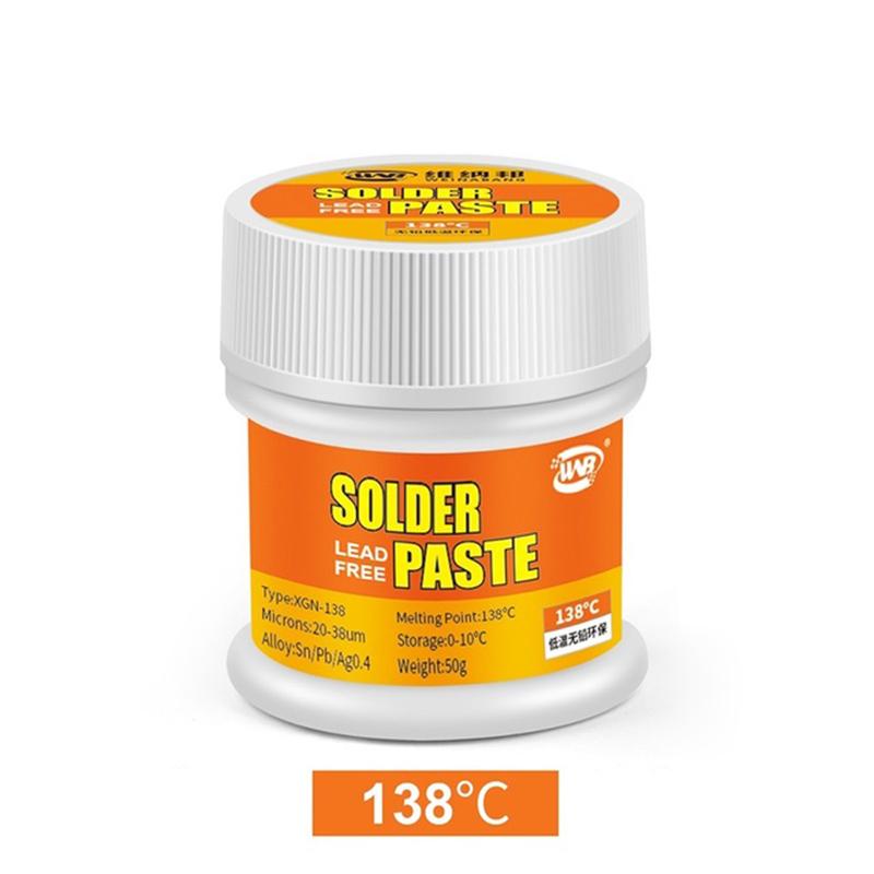 50 г паяльной оловянной пасты 138/158/183/217 ℃ температура плавления сварочный флюс крем для телефон материнская плата PCB SMT BGA ремонт и переделка инструменты