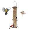 Outdoor Hanging Metal Bird Feeder Four Ports Large Capacity Clear Visible Weather-proof