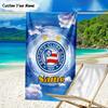 1PC Custom Name Beach Towel Bahia FC Crest Design Beach Towel, Suitable for Camping, Travel, Beach Accessories, Super Absorbent, Family Gift