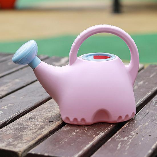 1.5L Watering Can Cartoon Elephant Watering Can Kids Watering Bottle with Removable Shower Head for Bonsai Trees Home Office Desktop Plants