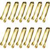 JCREN 12 Pcs Serving Tongs, Small Serving Utensils for Parties Catering Gold Tongs, Food-Grade 304 Stainless Steel Mini Appetizer Tongs for Tea Party