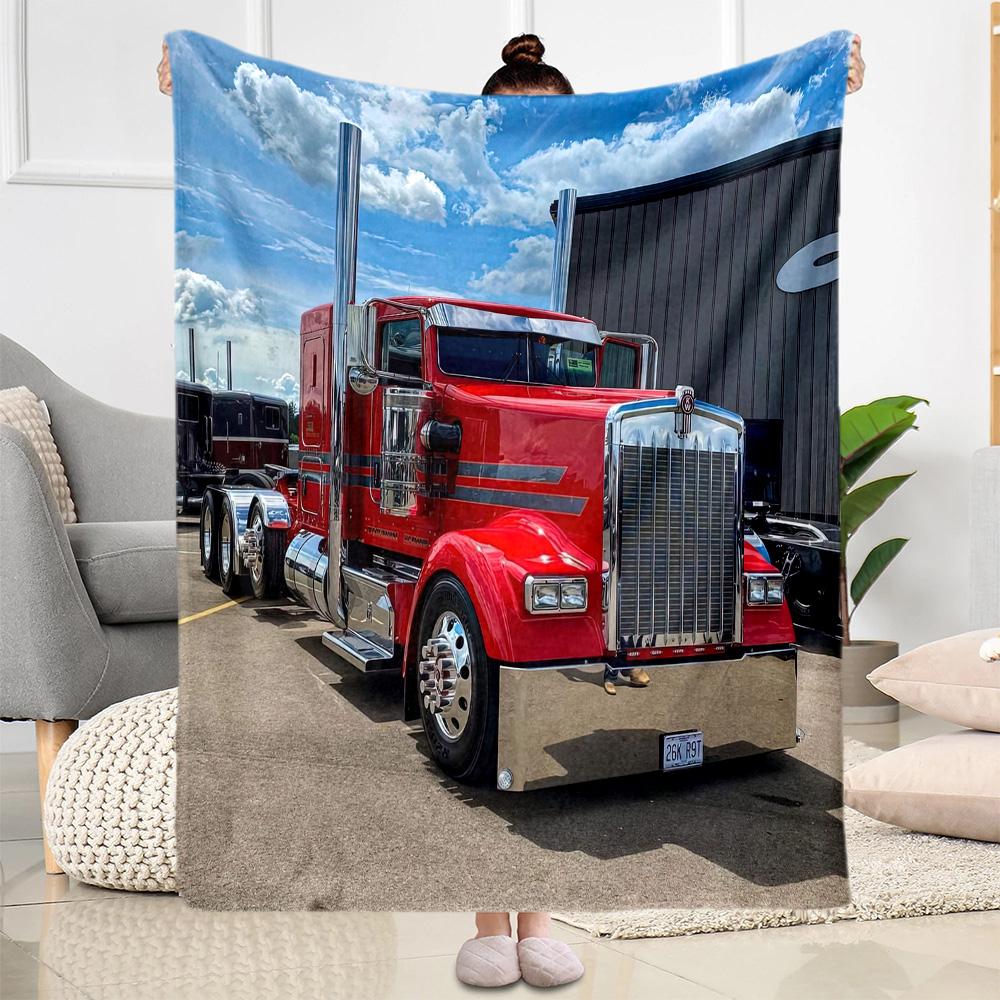 Kw Heavy Trucks Blanket Durable Comfort Great For Livingroom Bedding Office Chair Four Seasons Multipurpose Modern Style