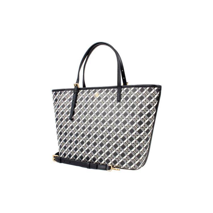 Tory Burch Минималистичная Модная Сумка для Поездок Графический Принт Металлический Логотип Съемный Плечевой Ремень ПВХ Сумка-Тоут Сумка для Покупок Сумка через Плечо Ручная Сумка Большая 143703-897
