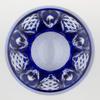 Kagami Crystal Rocks Glass Blue 240cc Edo Kiriko Yarai Heavy Star Crest T727-2668CCB