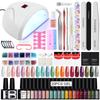 PHOENIXY Nail Gel Kit Polish Gel 36W UV Nail Light Nail Decoration Tools Colors Varnish Gel Top Base Coat Manicure Set
