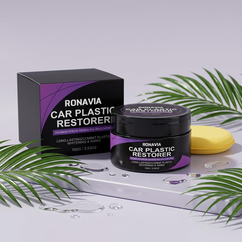 RONAVIA Car Plastic Restorer Brightens, Enhances, and Rejuvenates Color, Protective and Suitable for All Vehicle Types