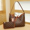Checkerboard Large Capacity Commuting Bag for Women New Versatile and High End Tote Bag Light Luxury One Shoulder Slant Straddle