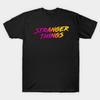 Мужская черная футболка с принтом 80-х Stranger Things Печать на трансферной бумаге без вырезания Хлопковая футболка