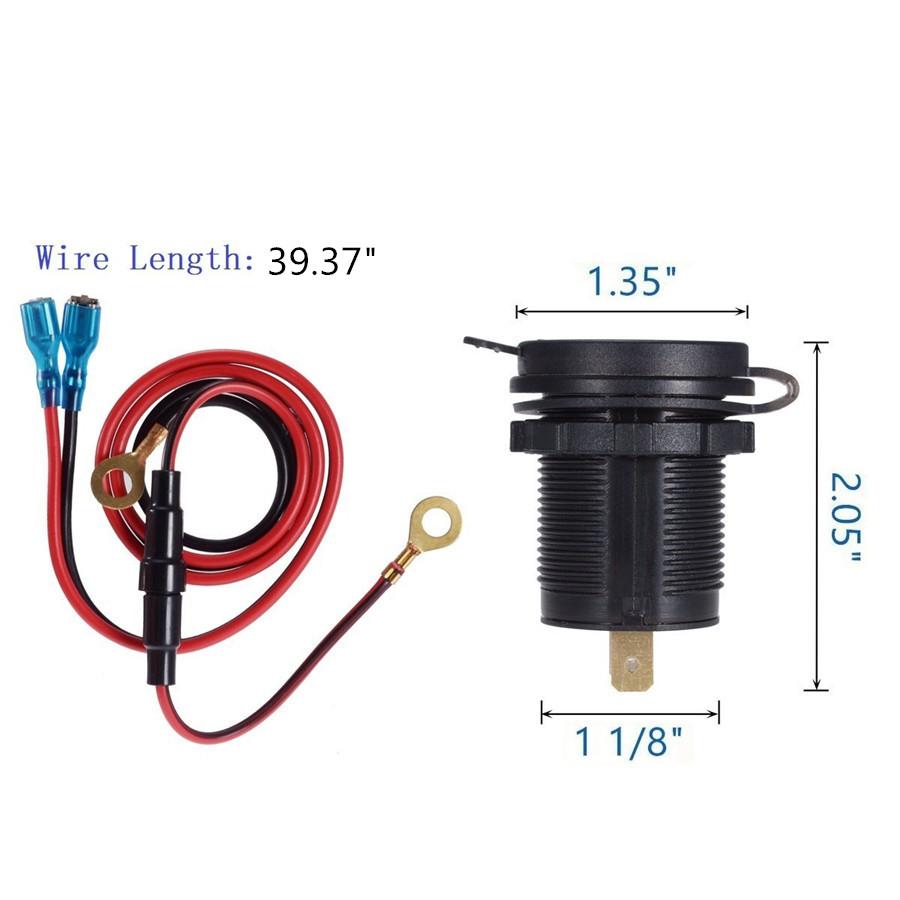 2USB Разъем для зарядки мотоцикла Цифровой светодиодный вольтметр+Реле для Kawasaki Versys650