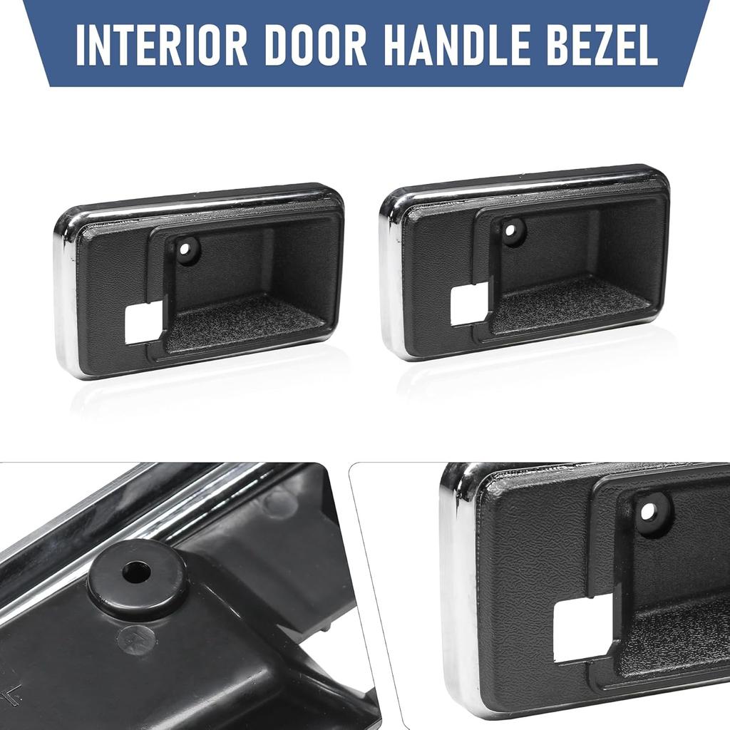 JDMSPEED Door Handle Style Interior Bezel Cup Set Replacement for Firebird/Trans Am & Camaro 1976-1981 Replace 1671194 1671195 Passenger and Driver