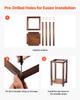 24 Pcs Wooden Wedding Lantern, Cedar Wood and Plastic Wooden Lantern Candle Holder, Rustic Decorative Home Centerpiece Ideal for Wedding Table Party