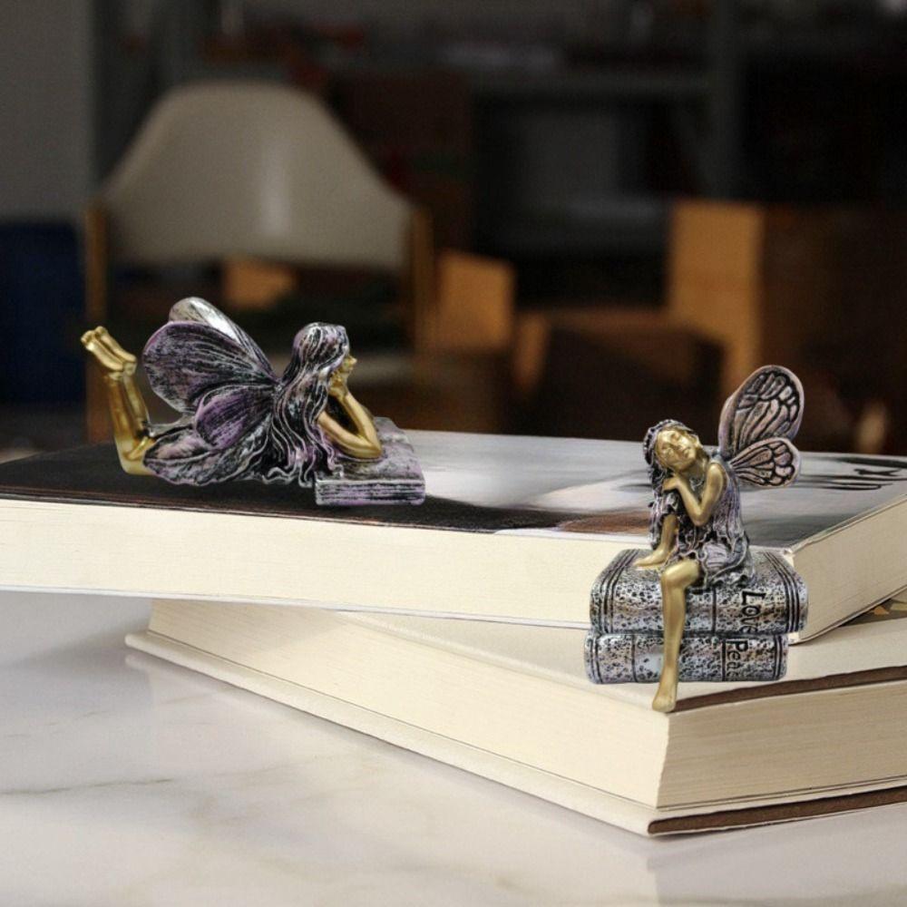 Милая статуэтка девушки-ангела, забавная фея, настольное украшение, креативные фигурки фей на открытом воздухе