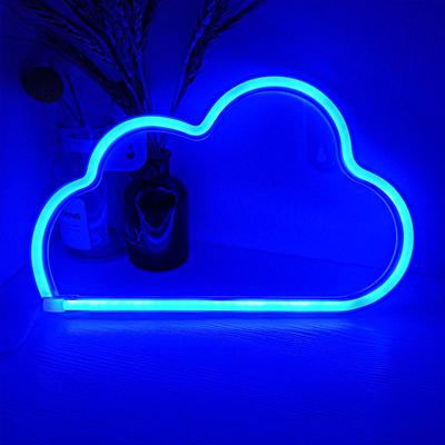 Неоновые вывески Cloud с основанием, светодиодная подсветка, теплый/RGB настенный светильник для Хэллоуина, Рождества, дня рождения, вечеринки, украшения дома