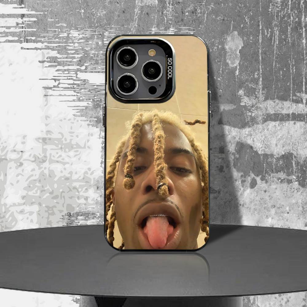 Смешной Чехол для Телефона P-Playboi C-Carti Для iPhone 17,16,15,14,13,12,11,Air,X,XR,Pro,Max,Plus IMD Серебряный Корпус