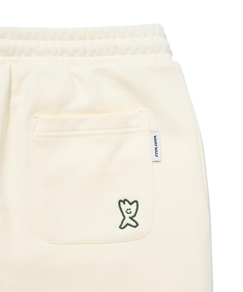 WACKY WILLY Typographic Sweatpants Cream