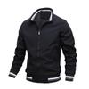 Autumn Men's Casual Solid Color Jacket Set