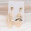 New Long Monstera Women's Hanging Earrings Flexible Leaf Pendants Female Dangle Earrings Exaggerated pendientes mujer