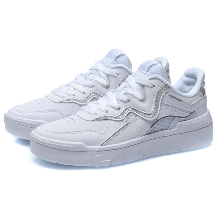 Li Ning We Wo Spwv Lite Non-Slip Wear-Resistant Lightweight Breathable Low-Top Skate Shoes Women Sneakers White AGCR048-1