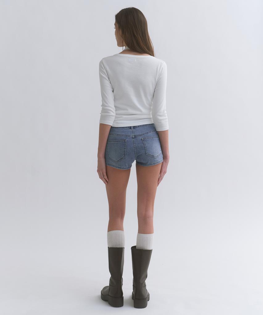 MUSINSA STANDARD WOMAN Women'S Micro Denim Shorts [Light Indigo]