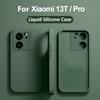 For For Xiaomi 13T Pro Case Square Liquid Silicone Camera Lens Protector Soft Cover For Xiaomi Mi 13t 13 T Mi13T Pro Shockproof Case