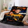 Custom Name Lando Norris Theme Printed Blanket - Perfect for Couch, Bed, Travel & Outdoor Use | Machine Washable, Cozy & Durable.