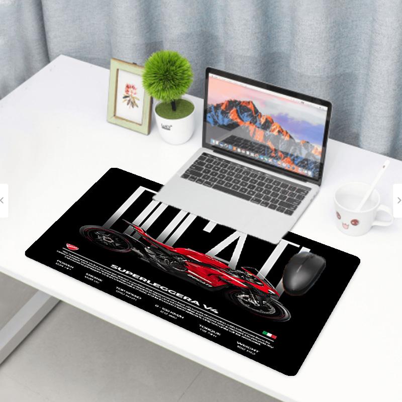 Ducati motorcycle Print Mouse Pad, Anti‑Slip Desktop keyboard Mat, for PC Laptop Gaming Working Daily Use, Cool Festival Birthday Gift