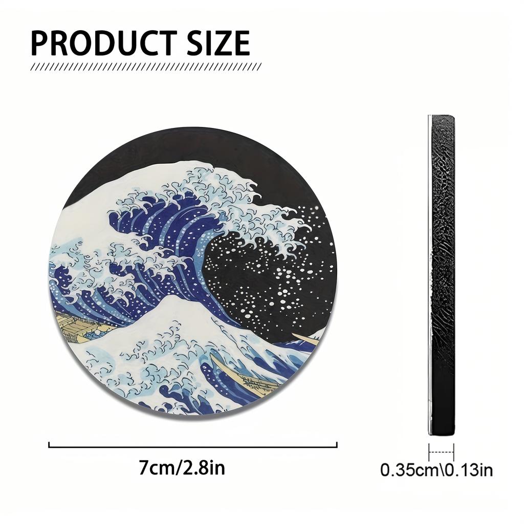 2 шт. Подушка для впитывания воды «Большая волна», амортизирующие аксессуары для дизайна интерьера автомобиля, подставка для стакана с водой для автомобиля и домашнего рабочего стола