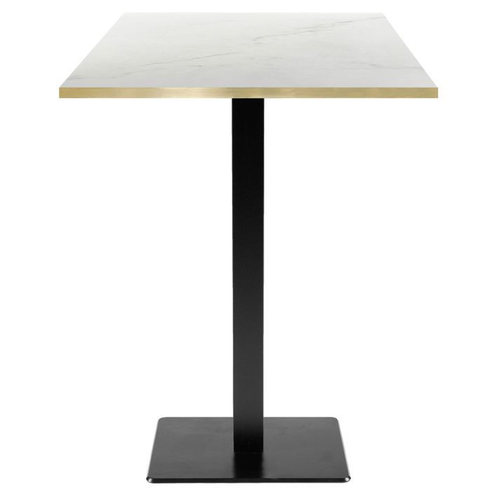 Mange-debout 60 x 60 cm - modèle Milan marbre paros chants laiton