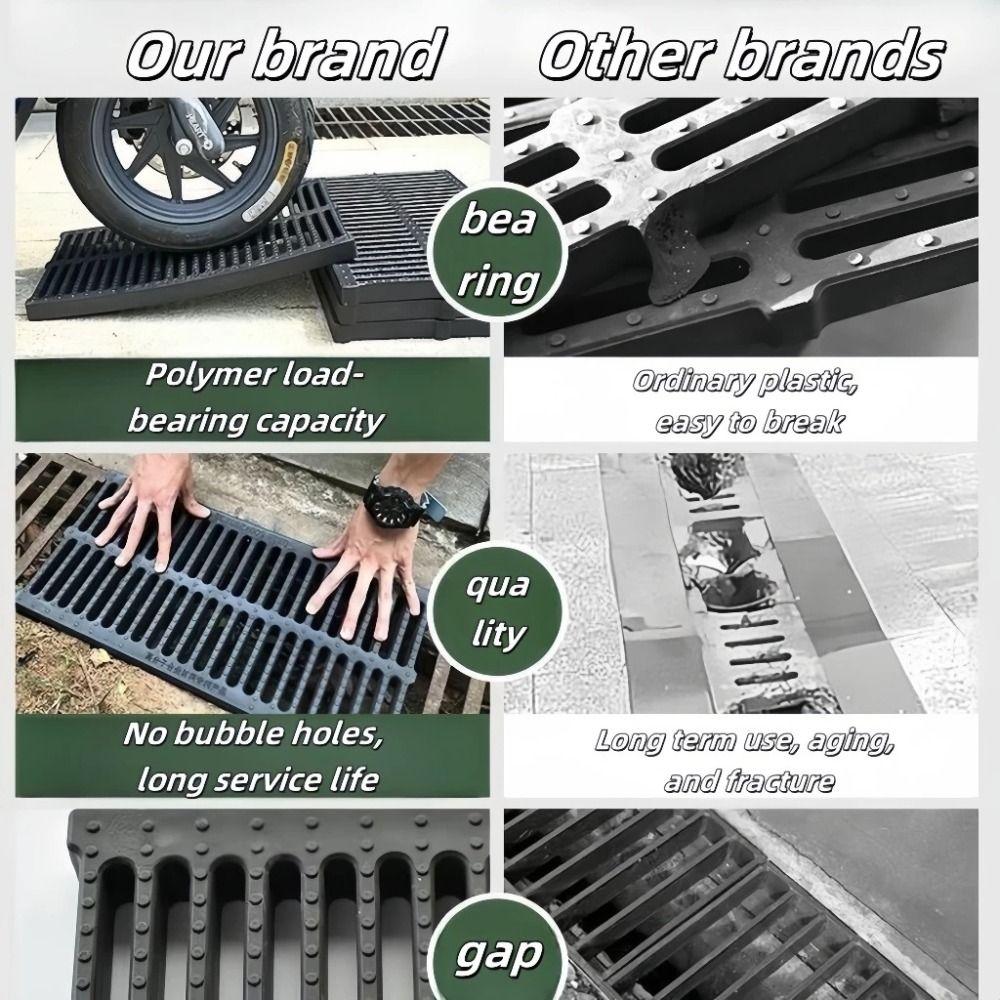 High Strength Garage Floor Drain Resin Plastic Grate Driveway New Sewage Ditch Drainage Outdoor