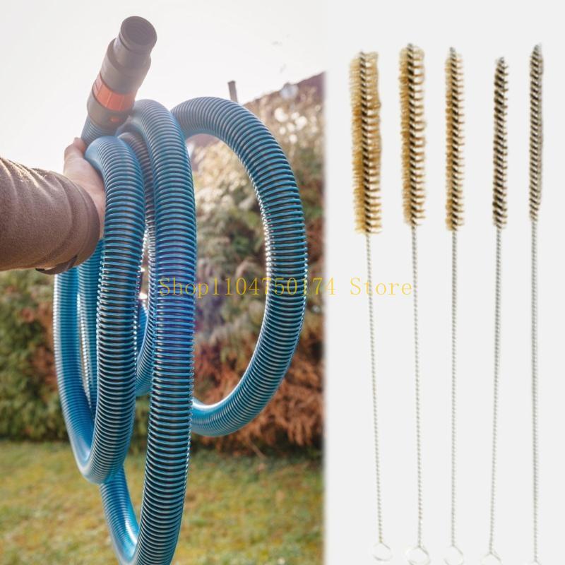 5Pcs Long Handle Brass Wire Pipe Brushes for Kitchen and Bathroom Pipe Cleaning top sale