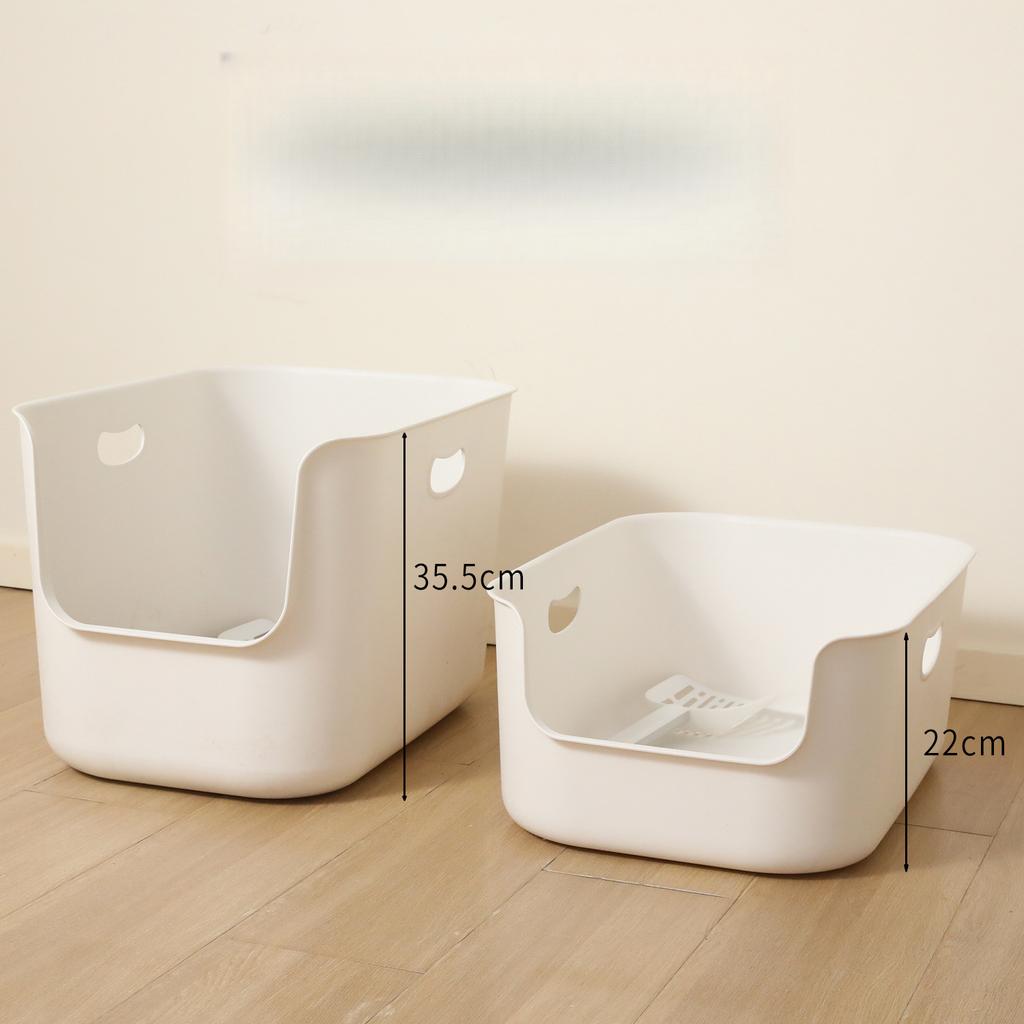 Open Cat Litter Box Extra Large Anti-Splash Cat Toilet Thickened and Deepened Giant Cat Litter Box