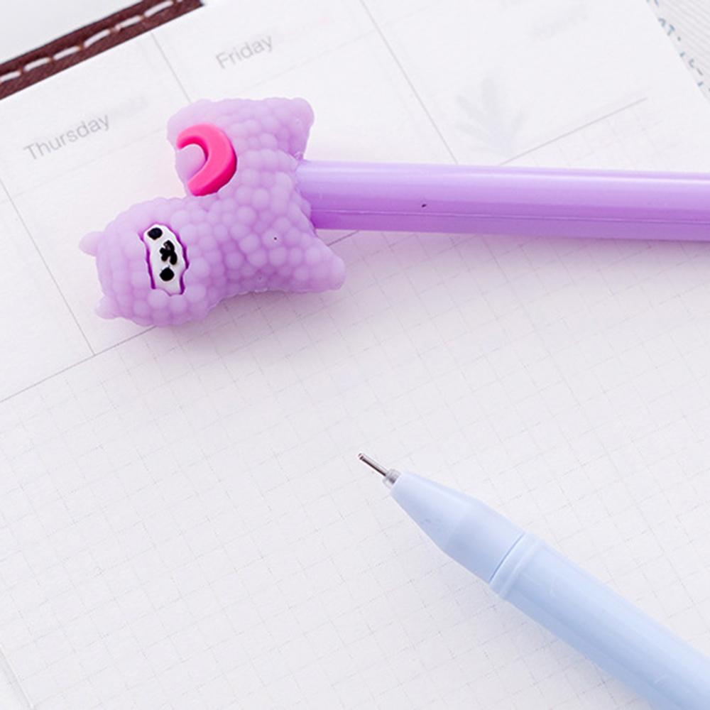 1 шт. гелевые ручки корейские мультяшные креативные гелевые ручки из альпаки для студентов, канцелярские принадлежности, черная ручка для подписи