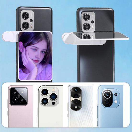 Phone Mirror Reflection Clip Set Mirror Effect Lens Shots Selfie Artifact Reflection Photography Props Kit for Travel Photography Selfies