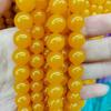 Круглые бусины из золотисто-желтого халцедона для изготовления украшений своими руками - Отдельные компоненты для аксессуаров