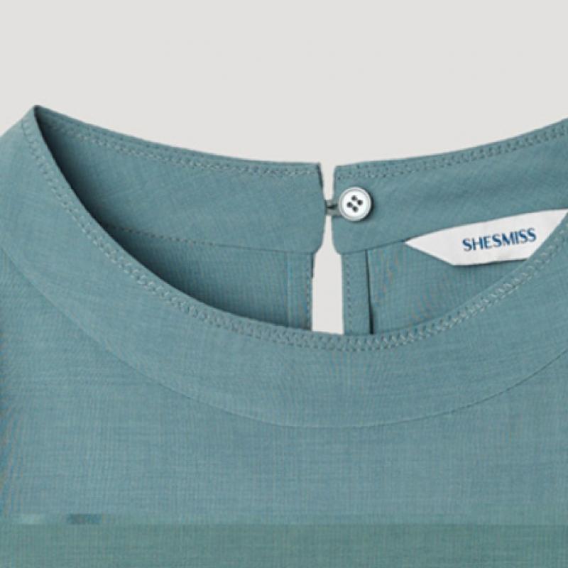 [She S miSS] Mock Neck Cap Sleeve blouSe Swwblp22160 Gm