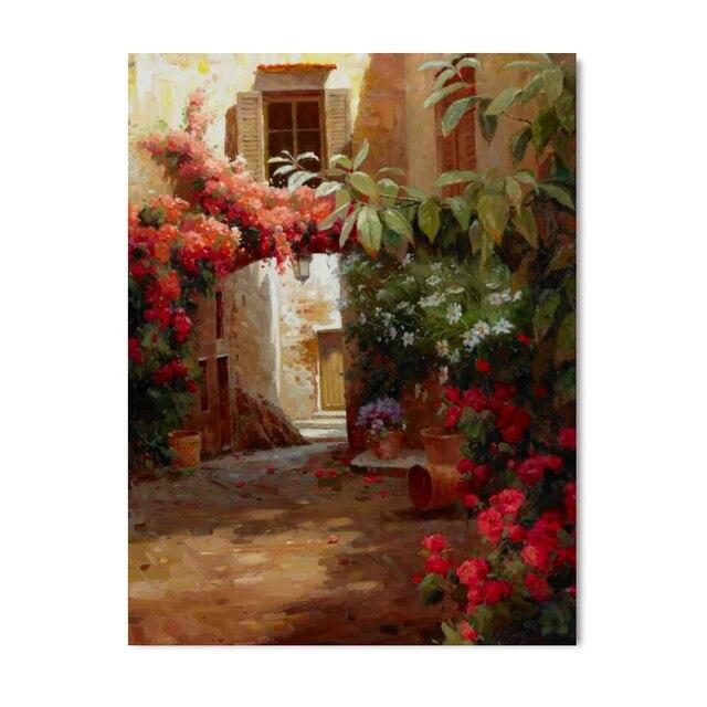 A2 A3 A4 Классическая Европа Уличное Кафе Холст Картины Венецианский Пейзаж Картинки Настенное Искусство Домашний Декор Плакат и Принты Без Рамки