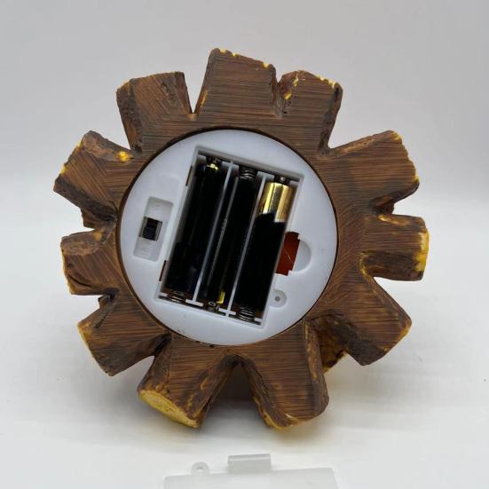 Светодиодный светильник с эффектом мерцающего пламени, портативный ночник, имитирующий костер, с регулируемой яркостью, рождественские настольные украшения для камина