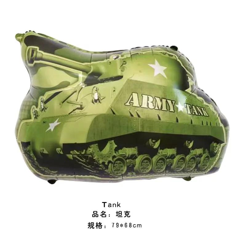 1 шт. Мультяшные воздушные шары в виде машинок, поезд, пожарная машина, танк, инженерная машина, трактор, воздушный шар из алюминиевой фольги, вечеринка по случаю дня рождения, детский праздник, игрушка