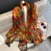 Oversize 180*135cm Summer Pareo Chiffon Muffler Scarf Women Outdoor Sunscreen Shawl Wrap Soft Bandanna Foulard Female Beach