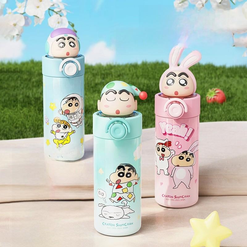 Кружка-термос Crayon Shinchan для детей с соломинкой и замком для школы и улицы