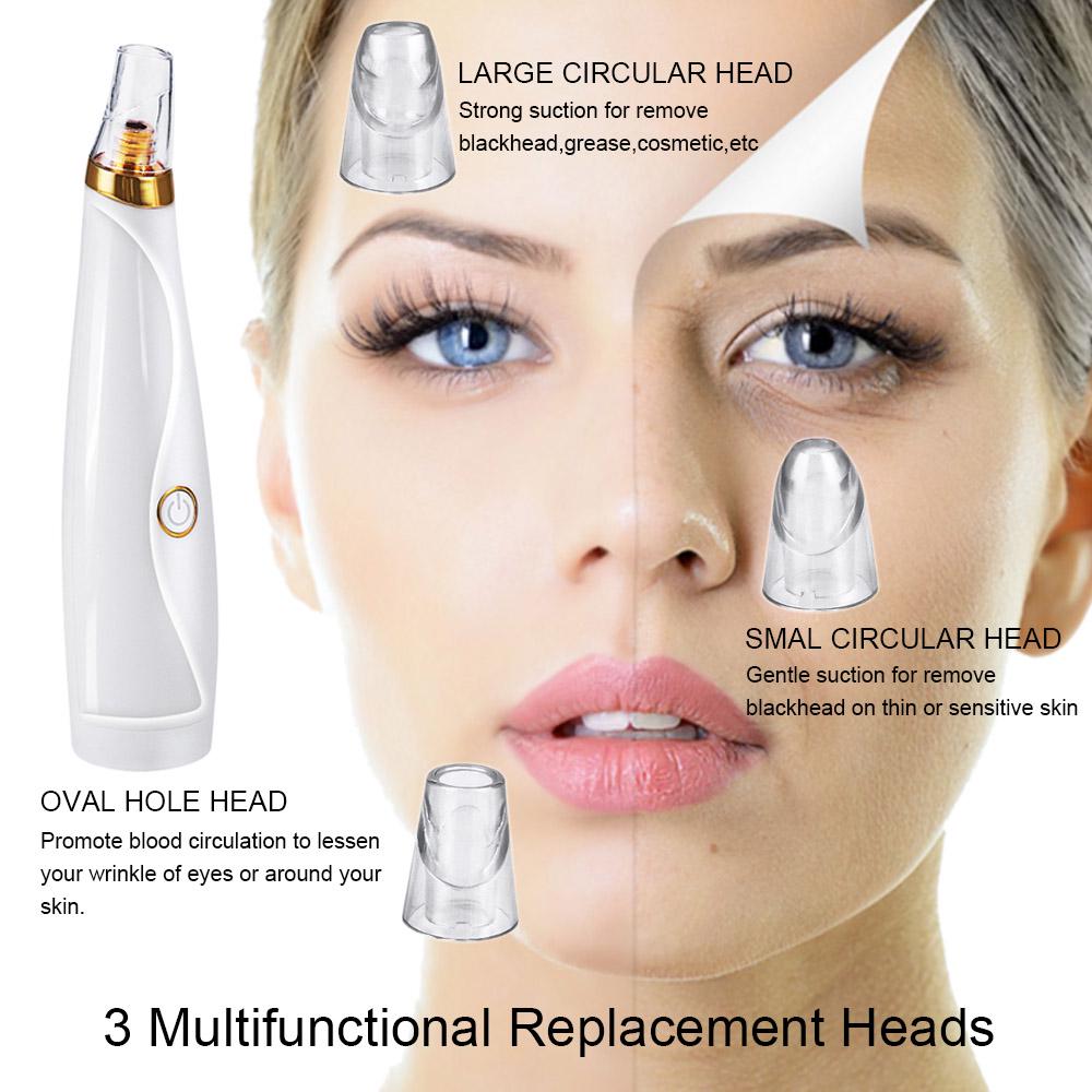Electric Facial Pore Cleaner Acne Blackhead Removal Extractor Machine USB Rechargeable Skin Cleaner Beauty Tool Kit