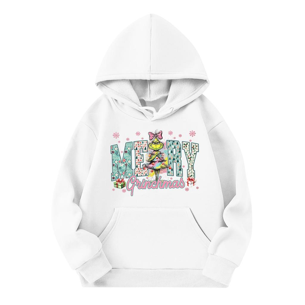 Child Fashion Lightweight Long Sleeve Pullover With Pockets  Print Hoodie