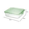 Iwaki Heat-Resistant Glass Storage Container, Green, Square, Large, 1.2L, Pack & Range, KC3248N-G