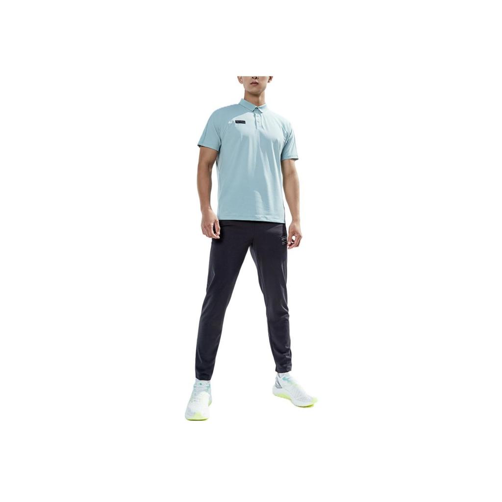 Anta Сплошной цвет с буквенным принтом и эластичной резинкой на талии, прямые спортивные штаны, мужские брюки, черные 952227740-3