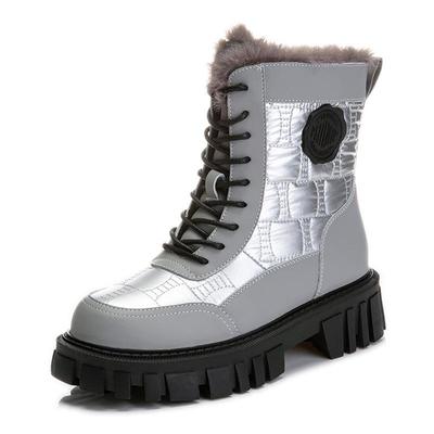 Зимние ботинки из натуральной кожи, женские зимние ботильоны на каблуке, роскошная женская обувь, женские ботильоны, непромокаемая женская обувь в стиле панк