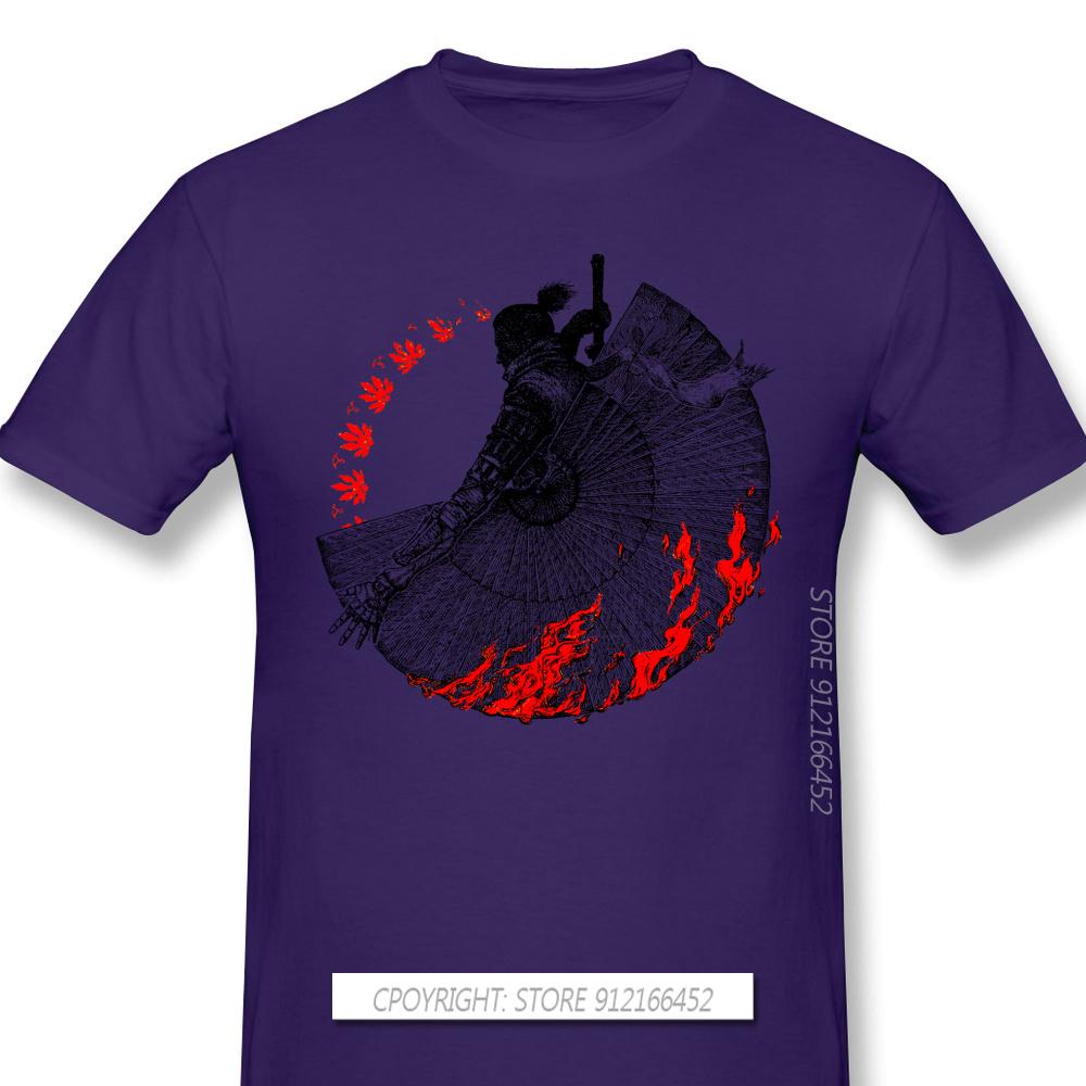 Shinobi Print 100 Cotton Funny T Shirts Sekiro Shadows Die Twice Wolf Sengoku Kuro Game Unisex Fashion Streetwear