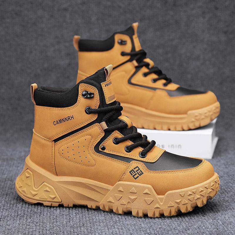 Autumn and Winter New High-top Tooling Men's Shoes Trendy Shoes Men's Martin Boots Retro Casual Short Boots